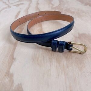 Coach Blue and Tan Leather Belt